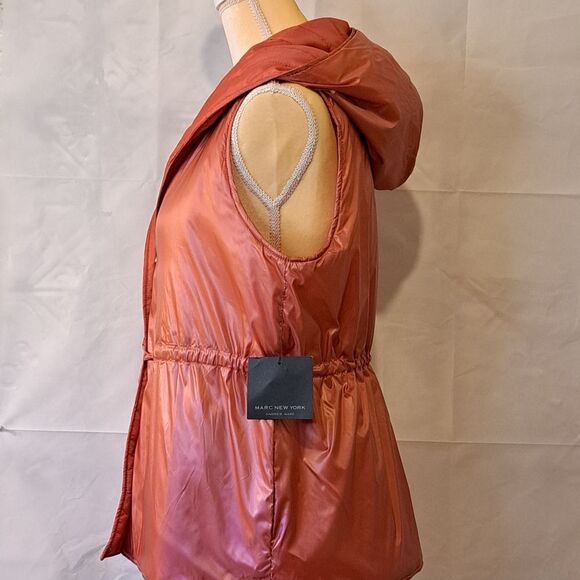 MARC NEW YORK ANDREW MARK FADED ROSE Y2K VEST HOODIE NEW SZ M - Picture 6 of 13